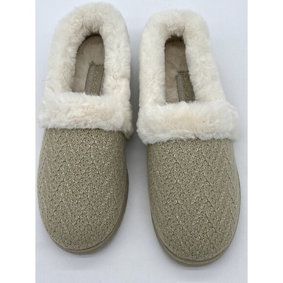 Sketchers Women’s Cozy Lite Sparkle Knit Slippers Sweet Walk 167360W Size 11 - Picture 1 of 12